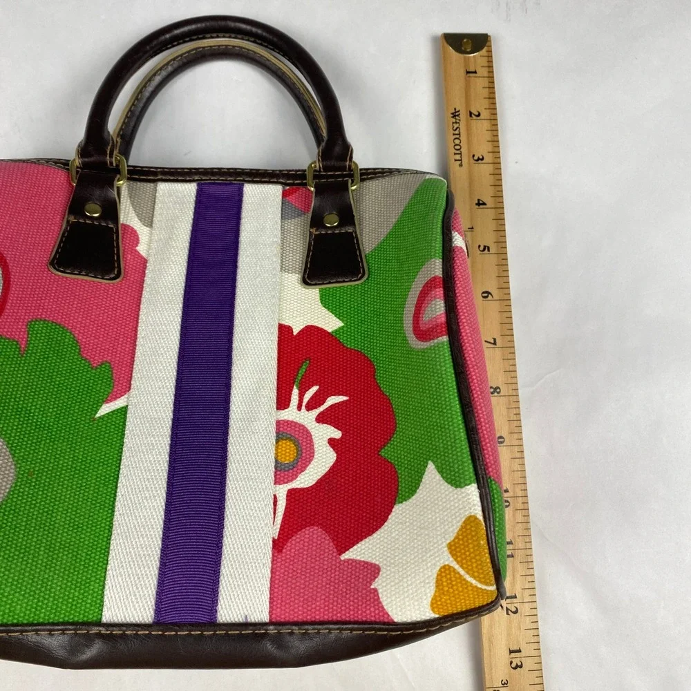 Vintage Victoria's Secret Canvas Satchel Purse Floral